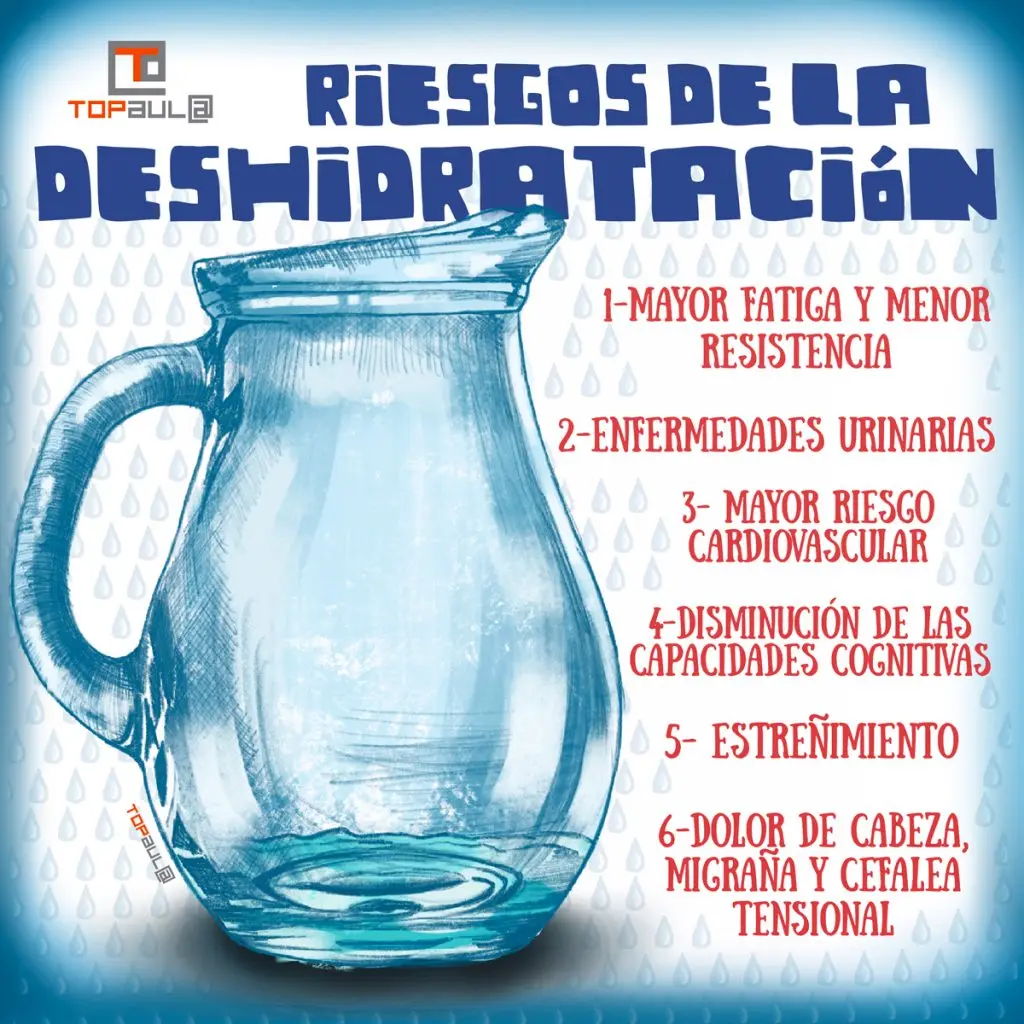 Infografia sobre els riscos de la deshidratació